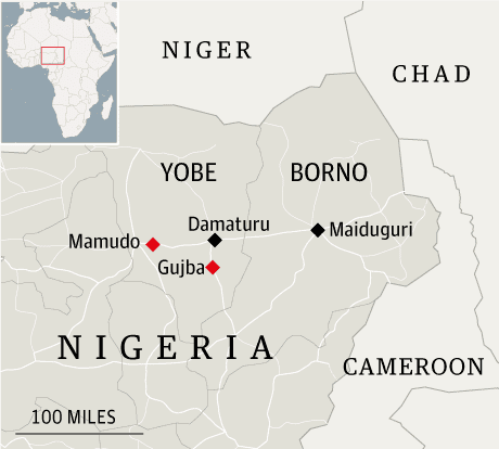 Map - Nigeria student massacre