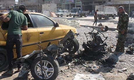 The remains of a car used as a bomb in Baghdad's Sadr City