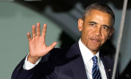 Barack Obama departs for Sweden