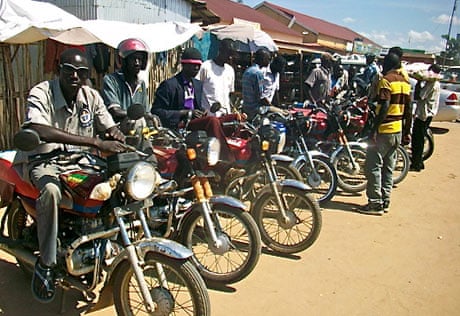 Boda boda drivers in Juba, South Sudan