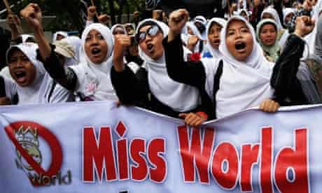 Miss World protest in Jakarta