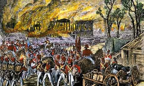 A British force capture and burns Washington in 1814 during the War of 1812.
