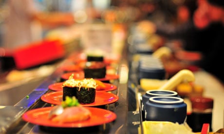 Sushi in a restaurant