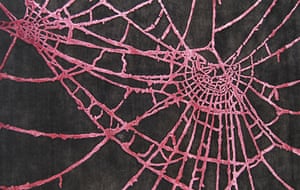 homes - wishlist: rug with pink spider's web design