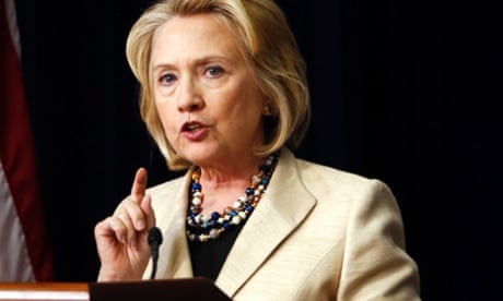 Former US Secretary of State Hillary Clinton speaks at an event at the White House. Clinton backed Barack Obama's attempts to seek military action against Syria and urged Congress to support him.