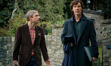 Martin Freeman as John Watson and Benedict Cumberbatch as Sherlock Holmes in Sherlock