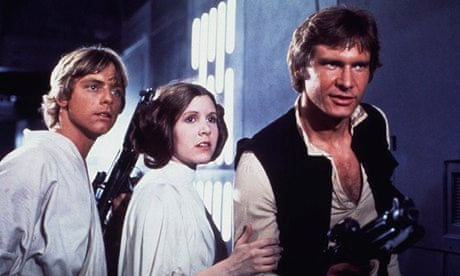 Luke Skywalker, Princess Leia and Han Solo in Star Wars