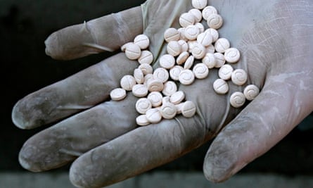 Captagon pills, seized in eastern Europe.