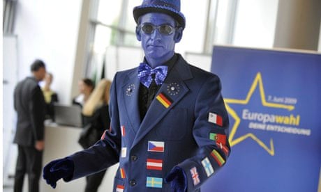 A pantomime at the European Parliament in Berlin