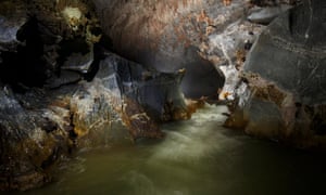 Inside the cave is a huge river - but the source of it remains unknown. In March, a team from the British Cave Research Association who first explored Son Doong will return to try and shed more light on the cave's many mysteries. Photograph: Ran Deboodt