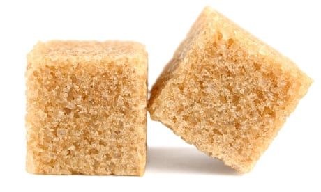 Cubes of cane sugar