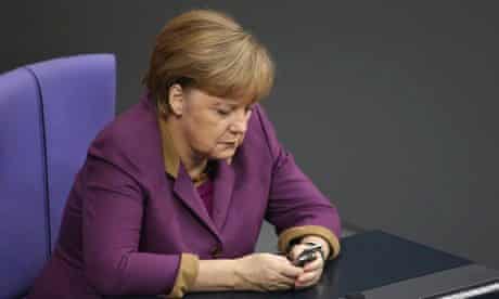Angela Merkel on mobile
