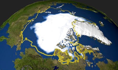 Nasa image of Arctic sea ice