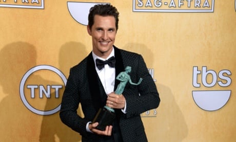 Matthew McConaughey with his award.
