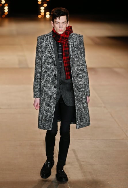 Saint laurent sales tweed coat
