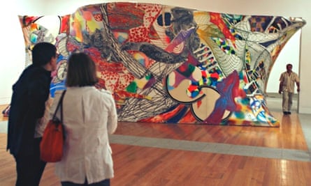 People visit one of the rooms in the Berardo Museum of Modern and Contemporary Art in Lisbon