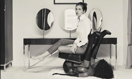 Dasha Zhukova in Bjarne Melgaard's chair