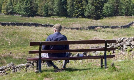 Older man on a bench