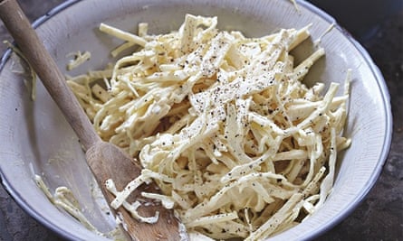 Hugh Fearnley-Whittingstall's celeriac and cabbage with mustard mayo