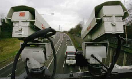 Number plate recognition cameras scan the M77 near Glasgow