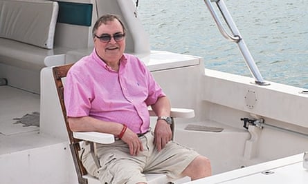 John Prescott on board a catamaran in Cuba