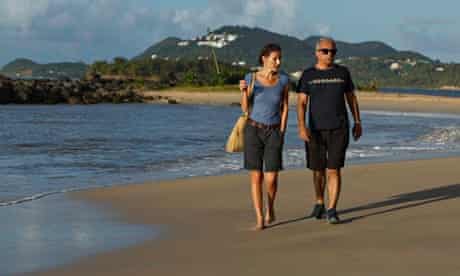 Hanif and Issy take a walk in Saint Lucia