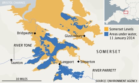 Somerset flooding map