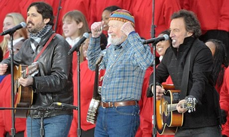 Pete Seeger with Bruce Springsteen