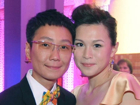Gigi Chao, right, with her partner Sean Eav.