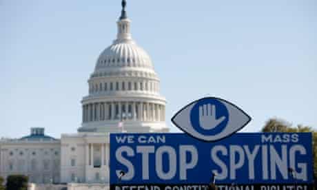Protest against government surveillance in Washington DC