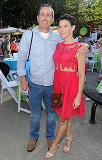 Jerry and Jessica Seinfeld in Central Park, New York.  