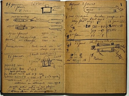Pages from Marie Curie’s notebook, c 1899