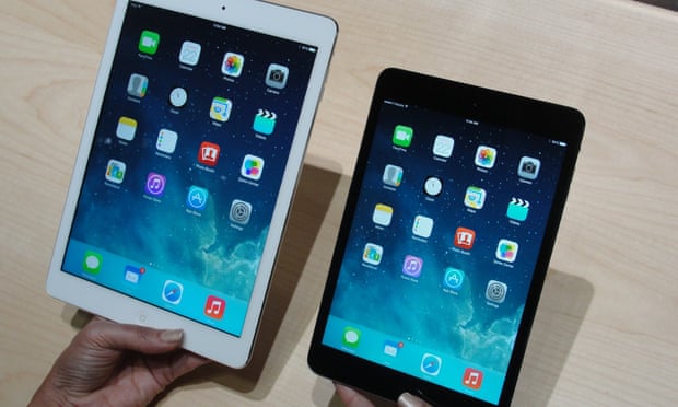 Apple's iPad Air (left) and iPad Mini tablets helped it regain share in the tablet market in the fourth quarter of 2013.