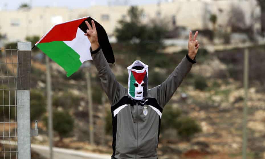 Palestinian protester in West Bank