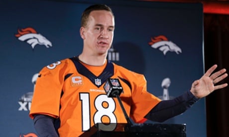 Denver Broncos quarterback Peyton Manning talks with reporters during a news conference Thursday, Jan. 30, 2014, in Jersey City, N.J. The Broncos are scheduled to play the Seattle Seahawks in the NFL Super Bowl XLVIII football game Sunday, Feb. 2, in East Rutherford, N.J. (AP Photo) NFLACTION13;