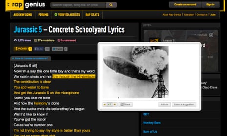 Music fans can find Rap Genius' annotated lyrics on Google again.