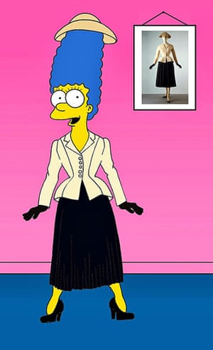 Simpsons erotica: Marge in iconic Christian Dior Bar Jacket 