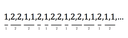the length of each run recreates the sequence