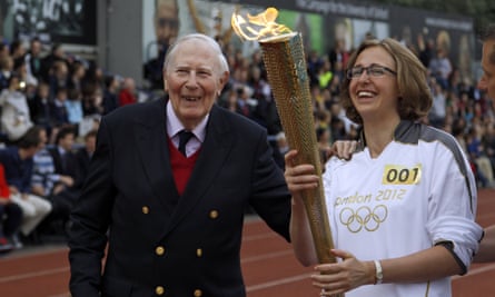 Under pressure: Nicola Byrom, founder of the mental health charity Student Minds, with Roger Bannister.