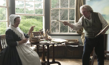 Marion Bailey as Mrs Booth and Spall as Turner in Mike Leigh's new film.