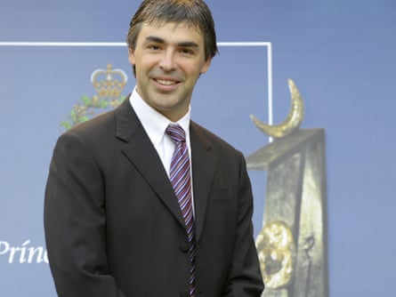 The 'painfully shy' Larry Page, co-founder of internet search engine Google.