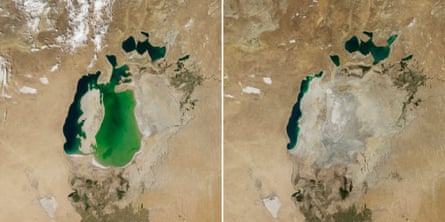The Aral Sea Loses Its Eastern Lobe
