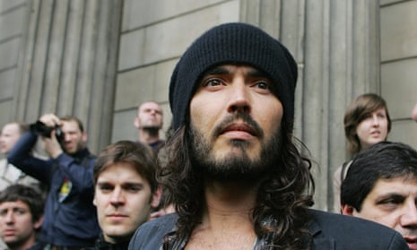 Russell Brand at a G20 protest in London.