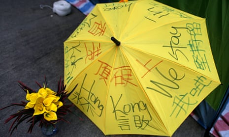 Pro-democracy protester's umbrella, Hong Kong