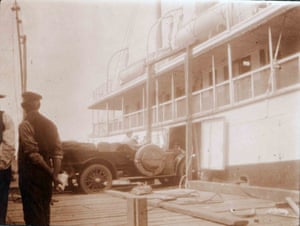 A car going onboard Olympic at Port Jefferson