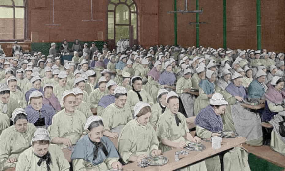 Women's Dining Hall at St Pancras Workhouse, London.