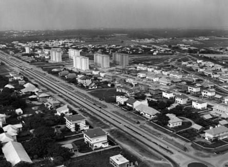 Boulevard Albert in 1950s Leopoldville, later Kinshasa.