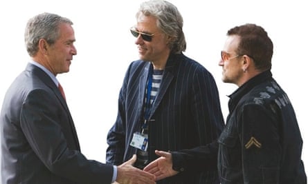 George Bush, Bob Geldof and Bono