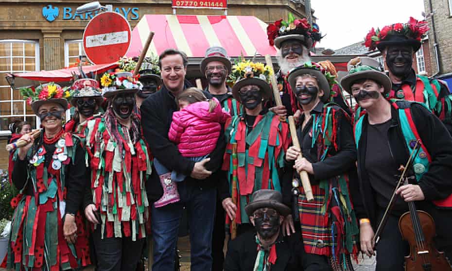 Cameron with morris dancers