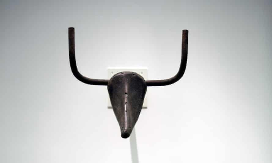Picasso's 1942 Bull's Head on display in the Picasso Museum.
